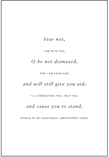 Greeting Card - Fear not...(Hymn)