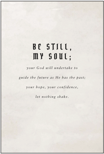 Greeting Card - Be still my soul...(Hymn)