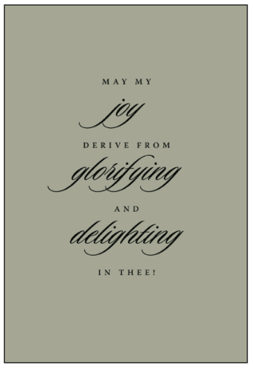 Greeting Card - May my joy...(Puritan)